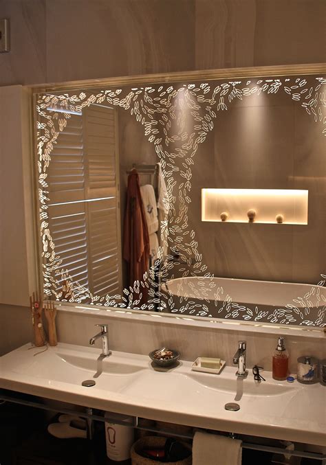 Lit mirror bathroom mirror lights entryway mirror mirror with lights washroom design bathroom interior design window glass design sand glass bath cabinets. Bespoke Back Lit Mirror | Bathroom mirror design, Bathroom ...