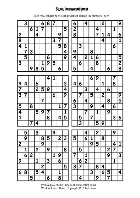 This one will help you to play with a simple way because you can print your own sudoku suitable with your need and desire. Sudoku Printable Six Per Page - Sudoku Printable