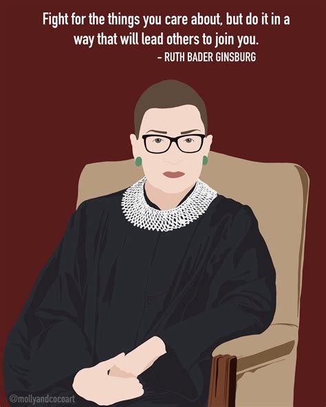 Justice Ruth Bader Ginsburg Quote Poster Digital Art Print Etsy