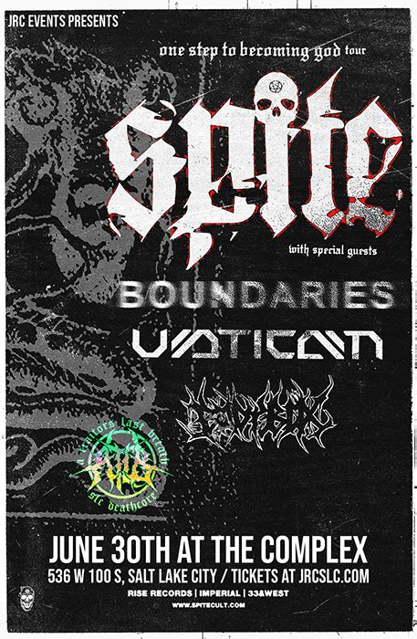 Tickets For Spite In Salt Lake City From The Complex