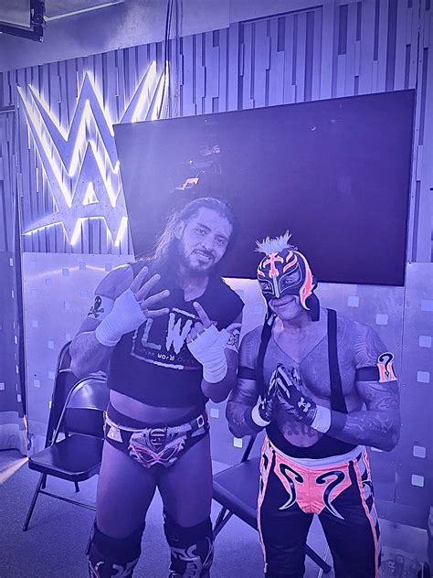 WrestlingWorldCC On Twitter Santos Escobar And Rey Mysterio Backstage