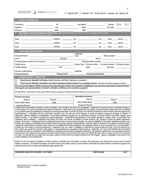 Sanofi Patient Assistance Refill Form Fill Out And Sign Online Dochub