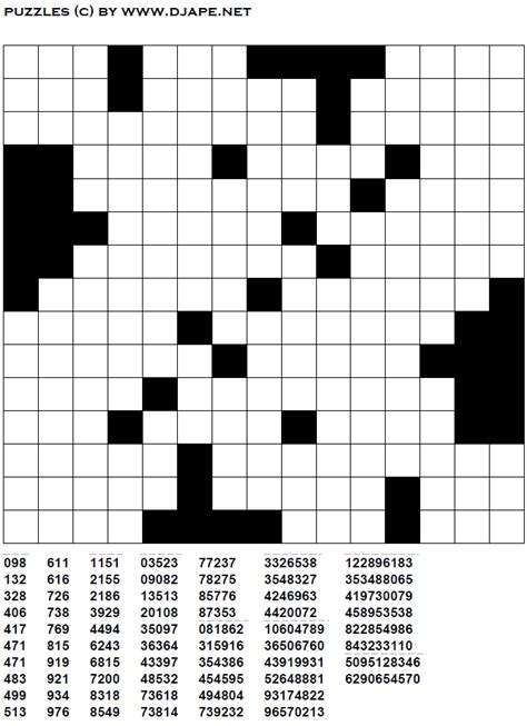 The fillin puzzles with numbers are available in 3 different sizes: Crossword FillIns free download last version - truemload