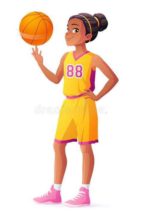 Black Girl Basketball Cartoon