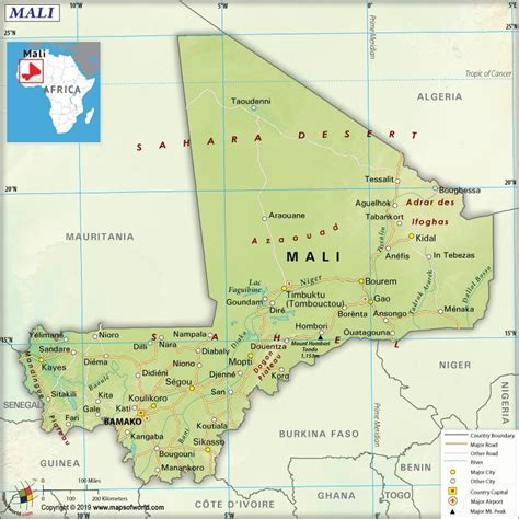 What Are The Key Facts Of Mali Map World Geography Geography Map