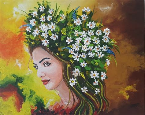 Buy Natural Beauty Handmade Painting By Asha Suresh Code