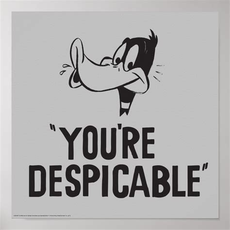 Classic Daffy Duck Youre Despicable Poster Zazzle