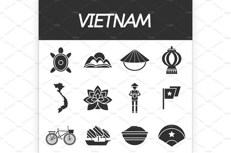 Vietnam Icon Set ~ Illustrations ~ Creative Market