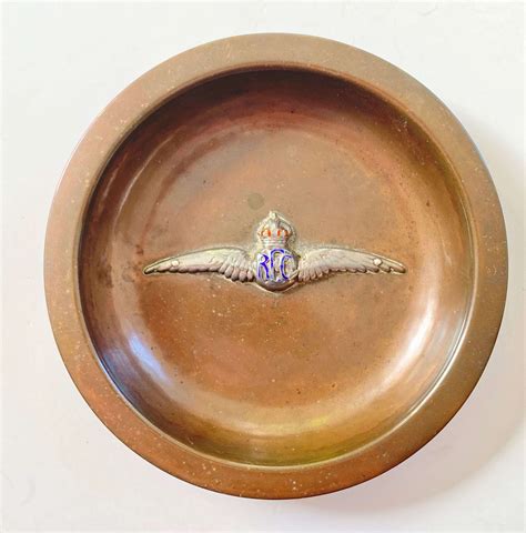 Ww1 Royal Flying Corps Rfc Trench Art Dish In Trench Art