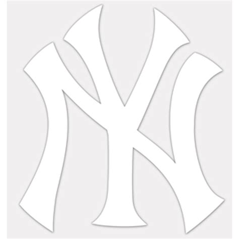 New York Yankees Ny White Logo Inside Window Static Cling At Sticker