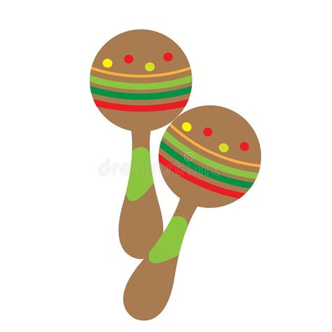Pair Of Maracas Icon Musical Instrument Stock Vector Illustration Of