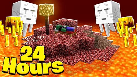 Spending 24 Hours In The Nether Dimension In Minecraft Realms Smp Ep44