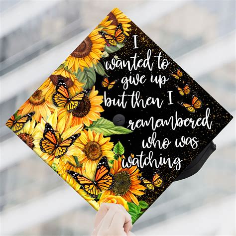 Graduation Cap I Wanted To Give Up But Then I Remembered Who Was Watching Tqn17gc Flagwix