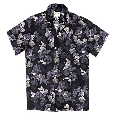 Men S Paradise Found Aloha Short Sleeve Hawaiian Camp Shirt Ohia Black