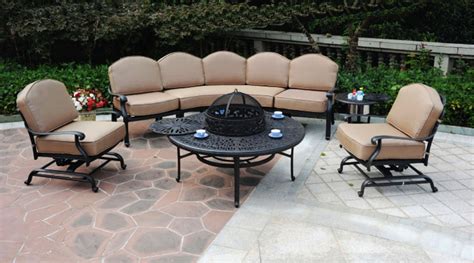 Deep seating bring the cozy comfort of indoor furniture outside with polywood® deep seating patio furniture pieces and sets. Patio Furniture Deep Seating Sectional Cast Aluminum Sofa ...