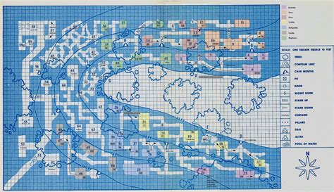 Keep On The Borderlands B2 Colored And Annotated Dungeon Maps Map