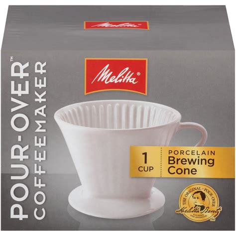 Melitta Porcelain Pour Over Single Cup Serving Coffee Brewer Box