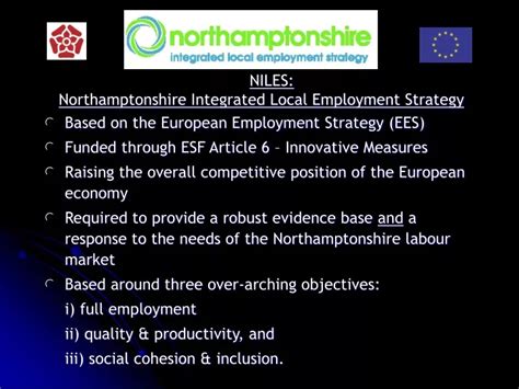 Ppt Niles Northamptonshire Integrated Local Employment Strategy