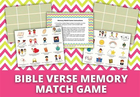 Bible Verse Memory Matching Game To Help Kids Learn Scripture
