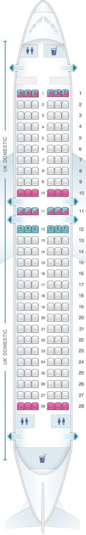 Seat Map British Airways Airbus A320 Domestic Layout Srilankan