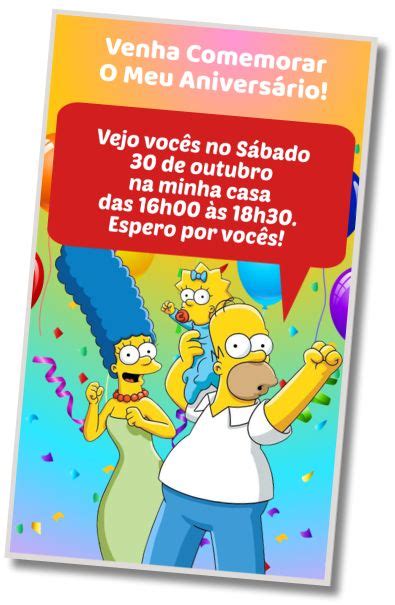 10 Melhores Convites Os Simpsons Whatsapp Digital