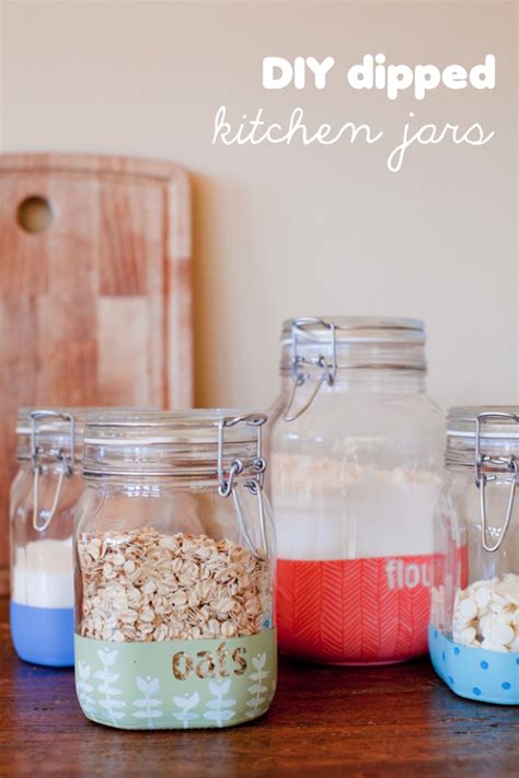 This cunning jar has many unique shapes. DIY dipped kitchen jars | This Little street : This Little ...