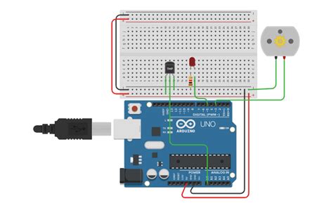 Circuit Design Temp Controlled Dc Fan Using Arduino Tinkercad