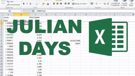 Converting Julian Days Into Date And Time In Excel Youtube