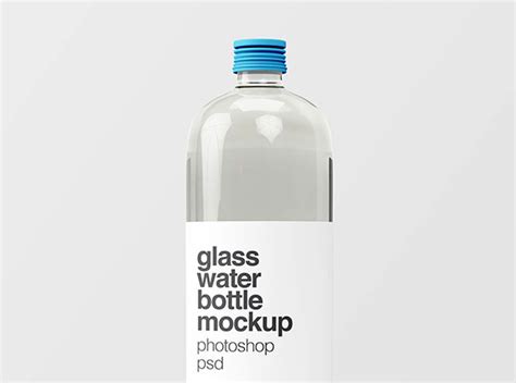 Simple Glass Water Bottle Mockup Smashmockup