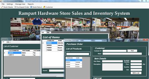 Inventory management system project in vb.net, implemented in visual basic, with source code, project report and documentation. Rampart Hardware Store Sales and Inventory System | Free Source Code, Projects & Tutorials