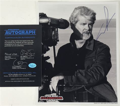 Lot Detail Star Wars George Lucas Signed 8 X 10 Bandw Photo From