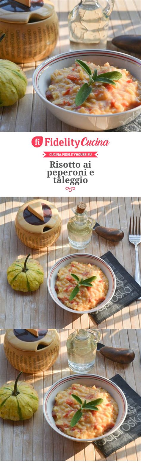 Oggi vi do la ricetta del mio risotto ai peperoni gialli con provolone piccante un primo piatto economico, di stagione e molto ma molto gustoso mi capita spesso di lasciare il frigo vuoto per ricordarmi di consumare le cose che ho in congelatore e nell'armadio e in queste giornate di frigo vuoto nascono sempre le mie migliori ricette meno cose ho a disposizione e più divento creativa e. Risotto ai peperoni e taleggio | Ricetta | Ricette, Idee ...