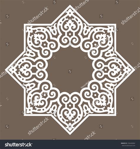 Round Pattern Abstract Design Element Middle East Persian Arabesque