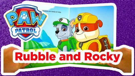 Paw Patrol Read Along Story Book L Paw Patrol Rubble And Rocky L Read