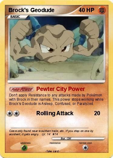 Pokémon Brock S Geodude 1 1 Pewter City Power My Pokemon Card