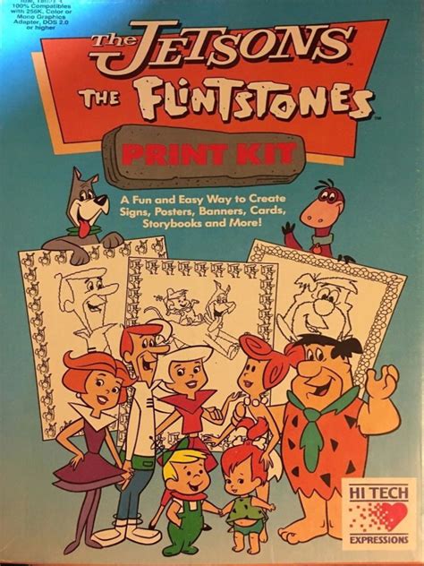 The Jetsons And Flintstones Print Kit Hanna Barbera Photo 41617142