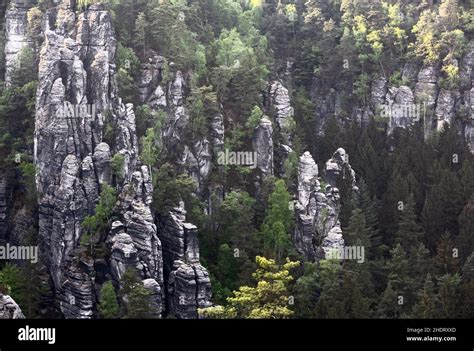 Rock Formation Elbe Sandstone Mountains Rock Formations Stock Photo