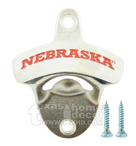 Nebraska Cornhuskers Beer Bottle Opener Wall Mount Zinc Alloy Ncaa