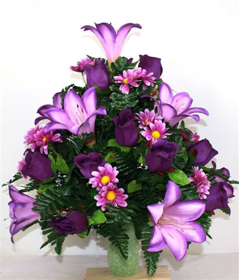 Xl Beautiful Spring Cemetery Flower Arrangement For A 3 Inch Vase