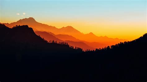 1920x1080 Resolution Mountains Silhouette 1080p Laptop Full Hd