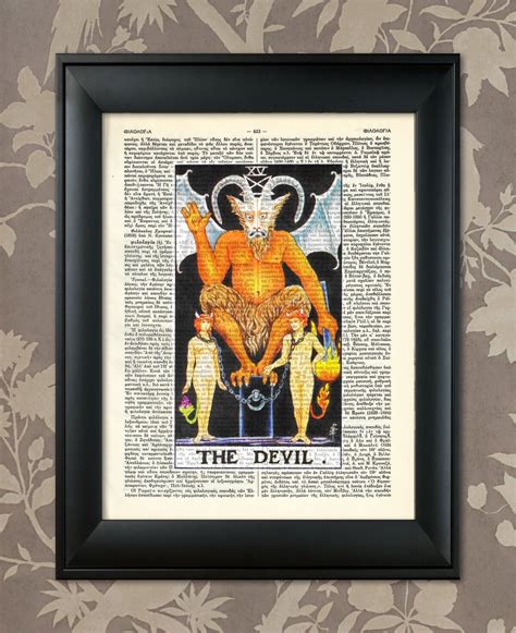 The Devil Tarot Card Print Tarot Card Poster Tarot Print