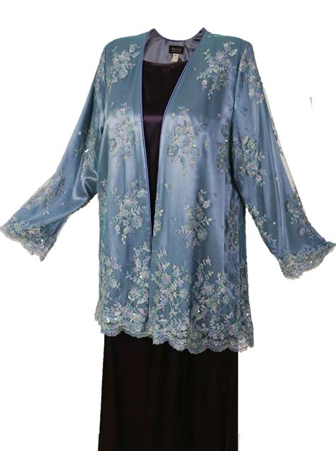 size mother  bride gabi jacket beaded french lace blue peggy lutz  size designer