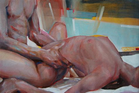 Art érotique sur toile peinture à lhuile nu femme homme Etsy France