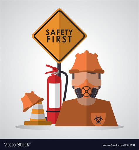 Safety At Work Icon Design Royalty Free Vector Image