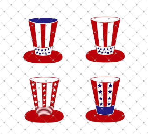 4th of July Hat SVG Files for Cricut and Silhouette