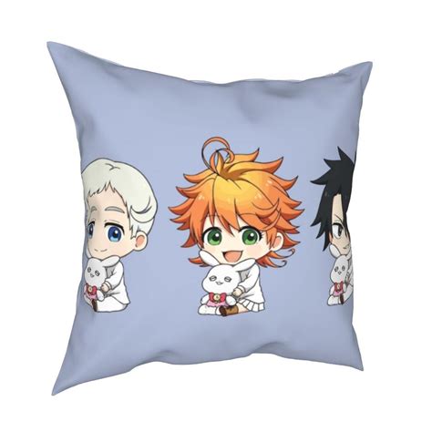 The Promised Neverland Chibis Pillowcase Cushion Cover T Anime Manga