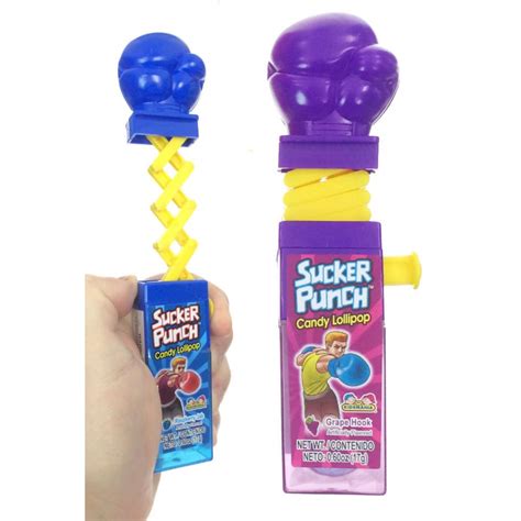 Sucker Punch Candy Action Boxing Toy Sweet Lollipop Sucker