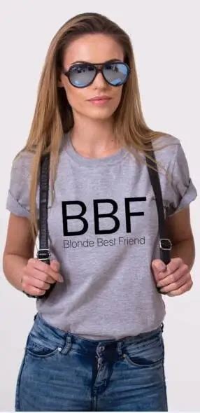 Bbf Blonde Best Friend Bbf Brunette Best Friend Matching Best Friends T Shirts Women Funny Cool