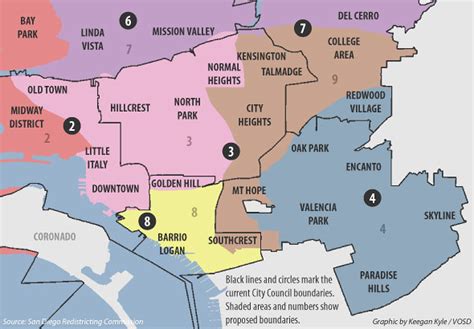 Current And Proposed San Diego City Council Boundaries Map Flickr