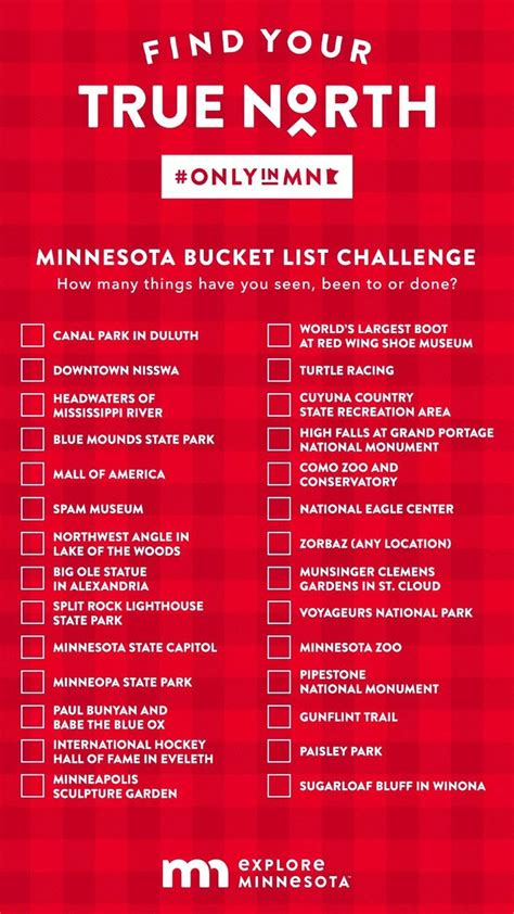 Minnesota Bucket List Minnesota Bucket List Minnesota Travel List